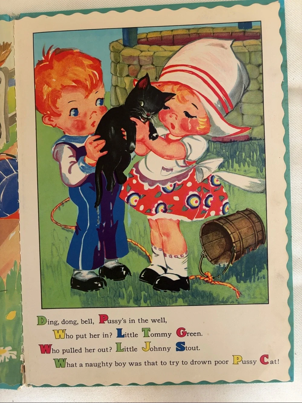 Mother Goose Illustrated Children's Book - 1943-13”Tall!